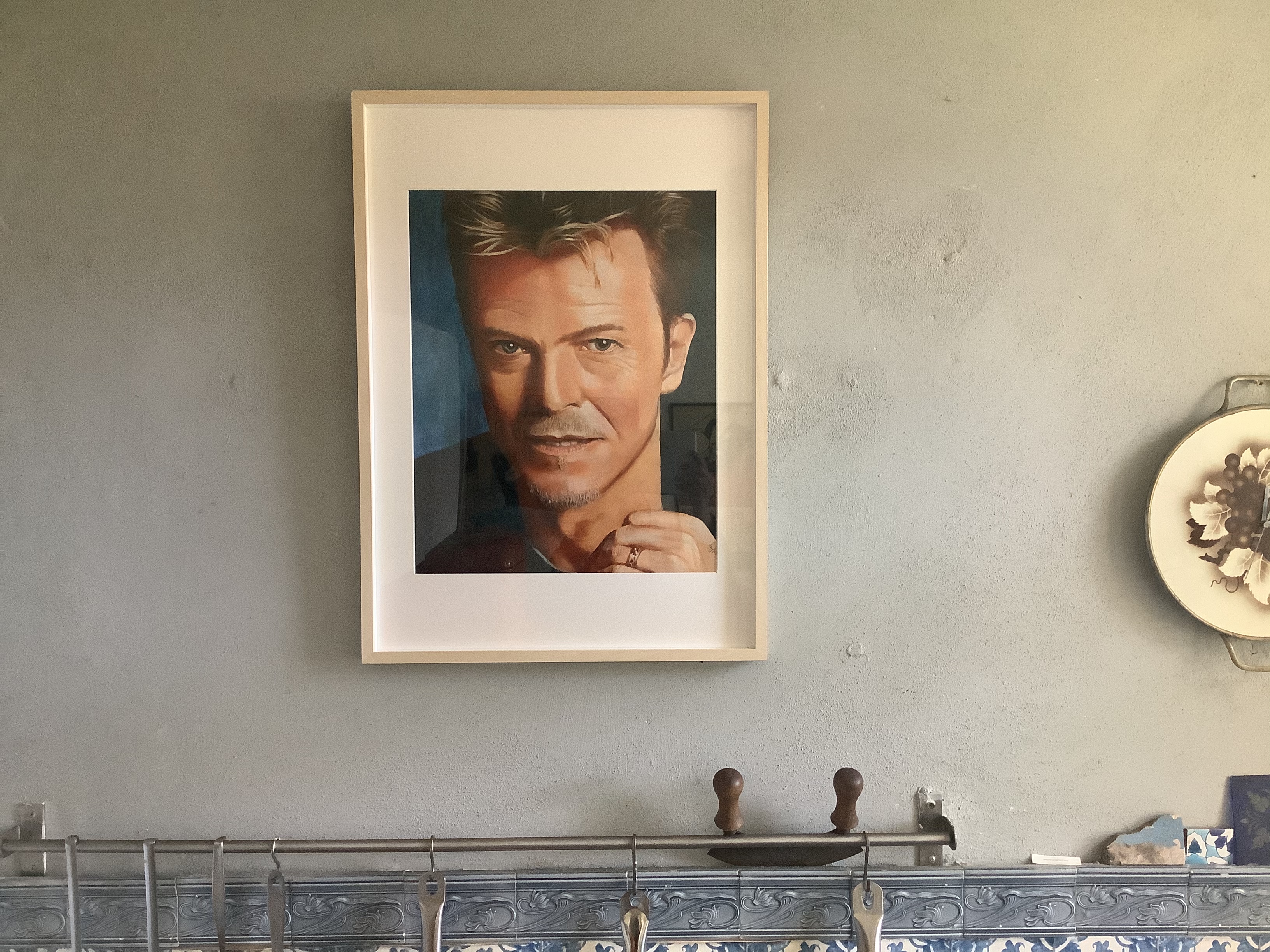 David Bowie (Detail)- Oil on paper - 50 x 40