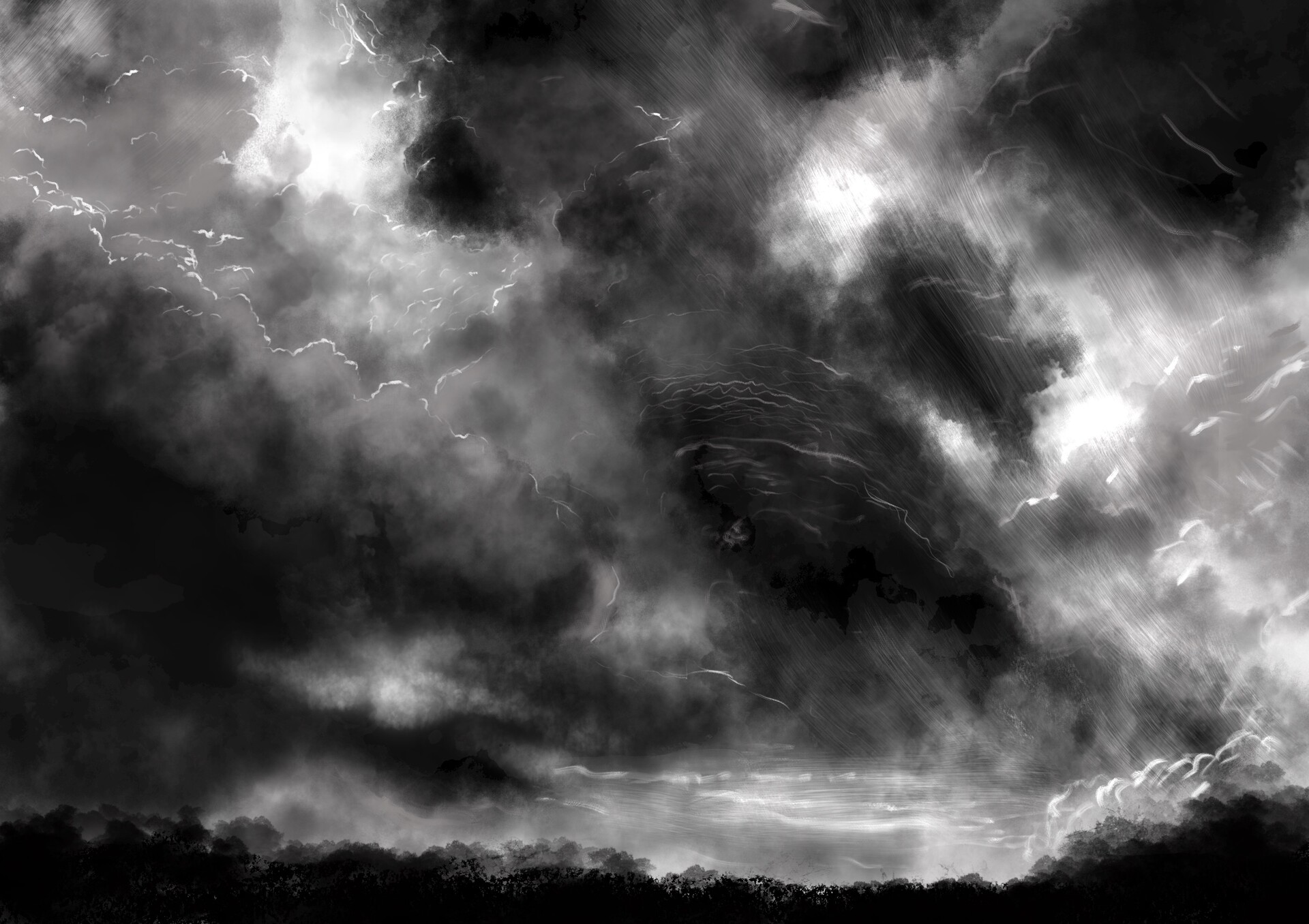 Clouds - Background study - Procreate - yminus