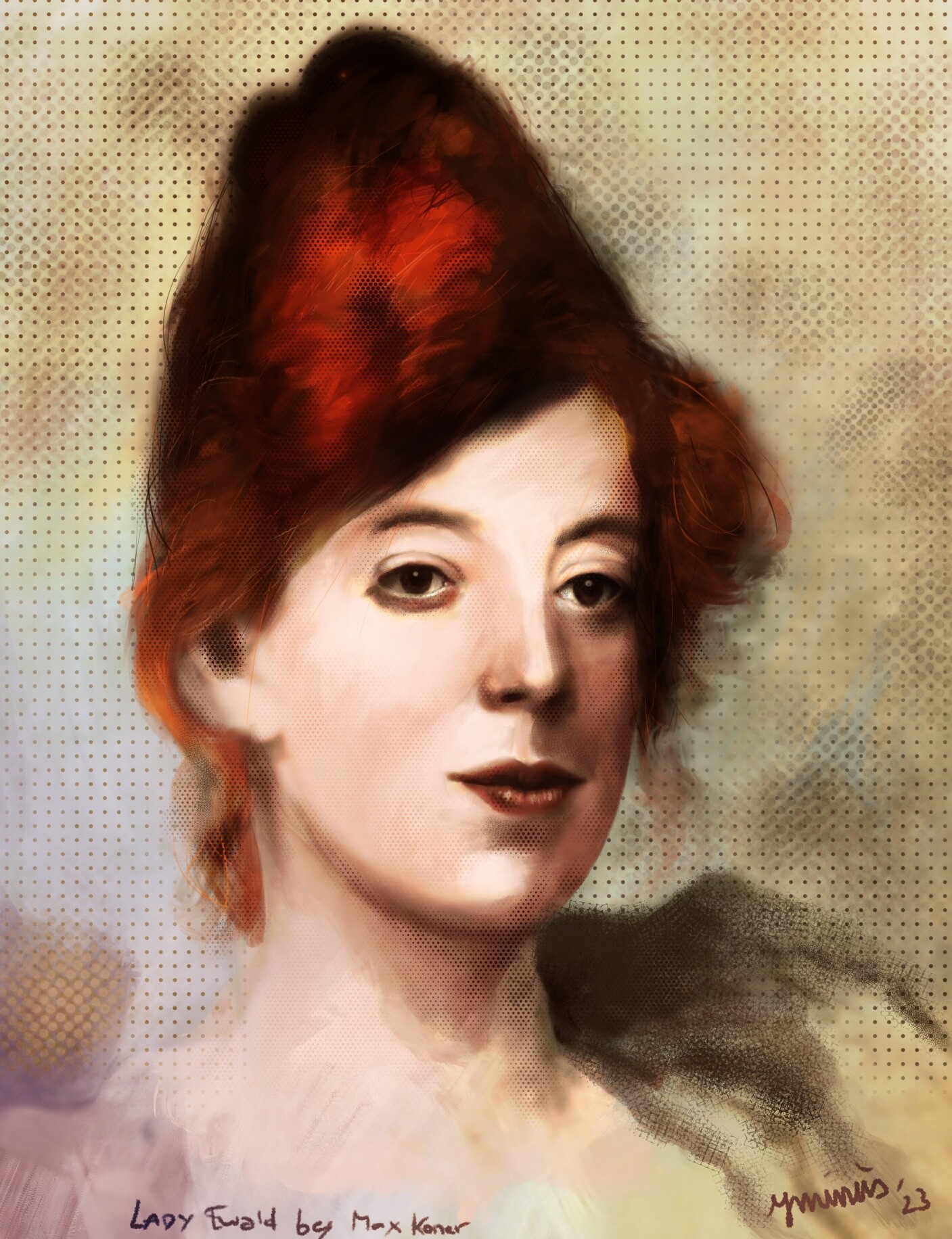 Lady Ewald - Procreate - after Max Koner - yminus